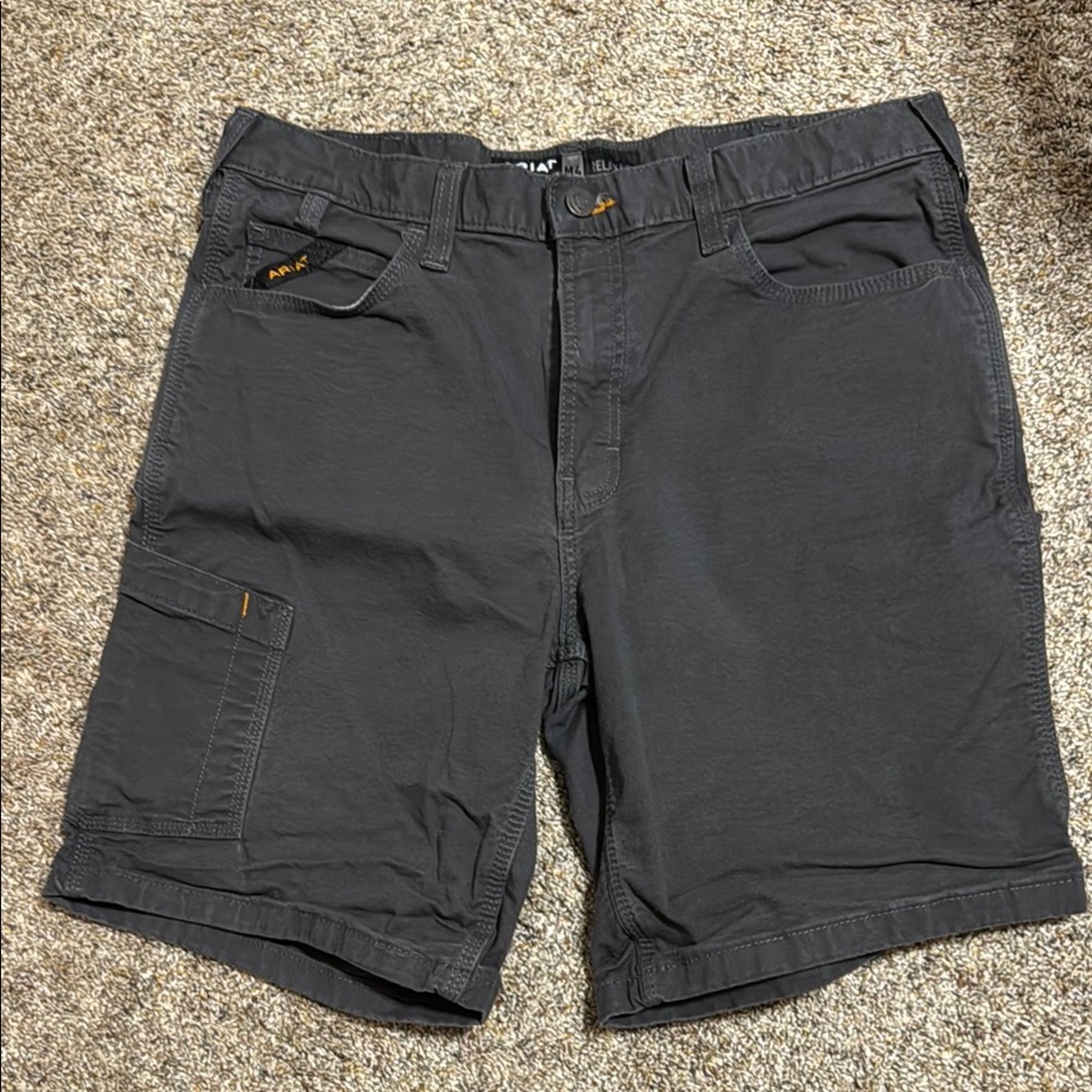 Ariat Rebar relaxed Black Cargo Shorts men’s 35 waist